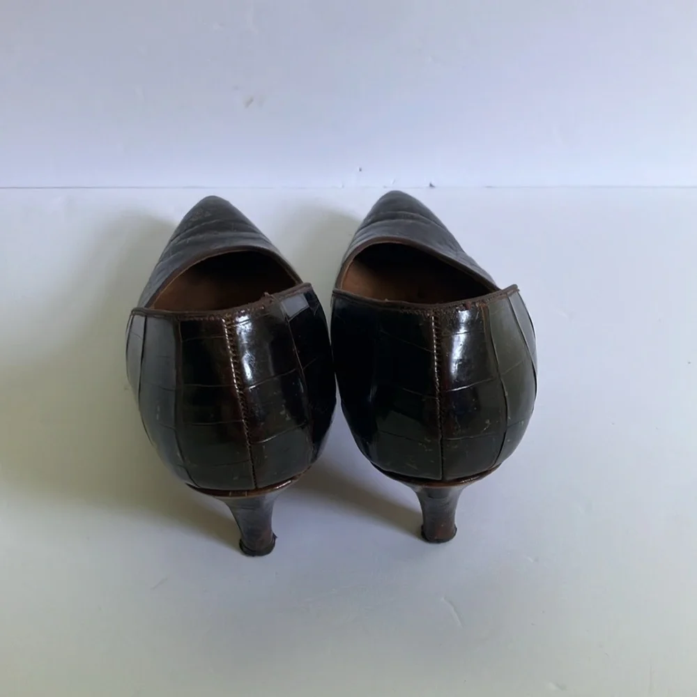Troylings Vintage Croco/Alligator Pumps - Picture 4 of 6